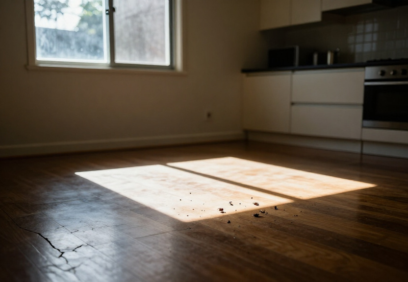 Termite damage in a Mortlake home before treatment